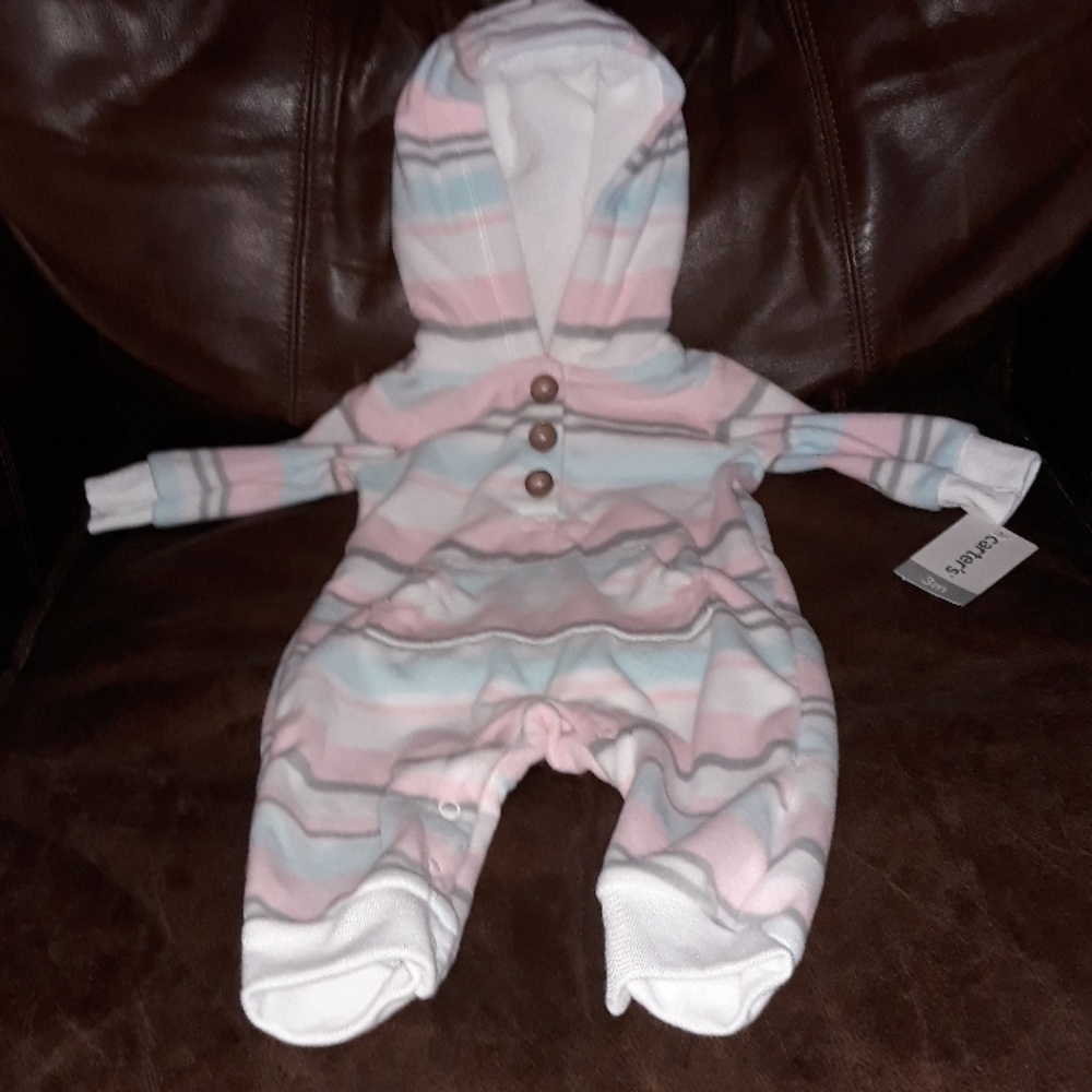 NWT Carter's  fleeced lined baby jumpsuit 3M